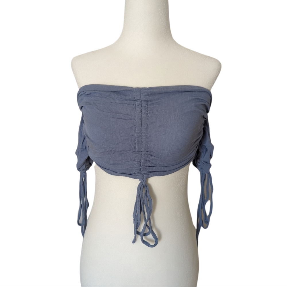 Blue crop top